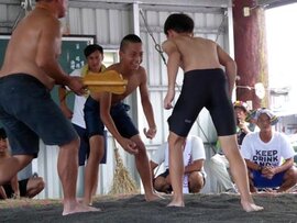 プユマ族海祭2018：お昼ご飯の後はお楽しみの相撲大会！